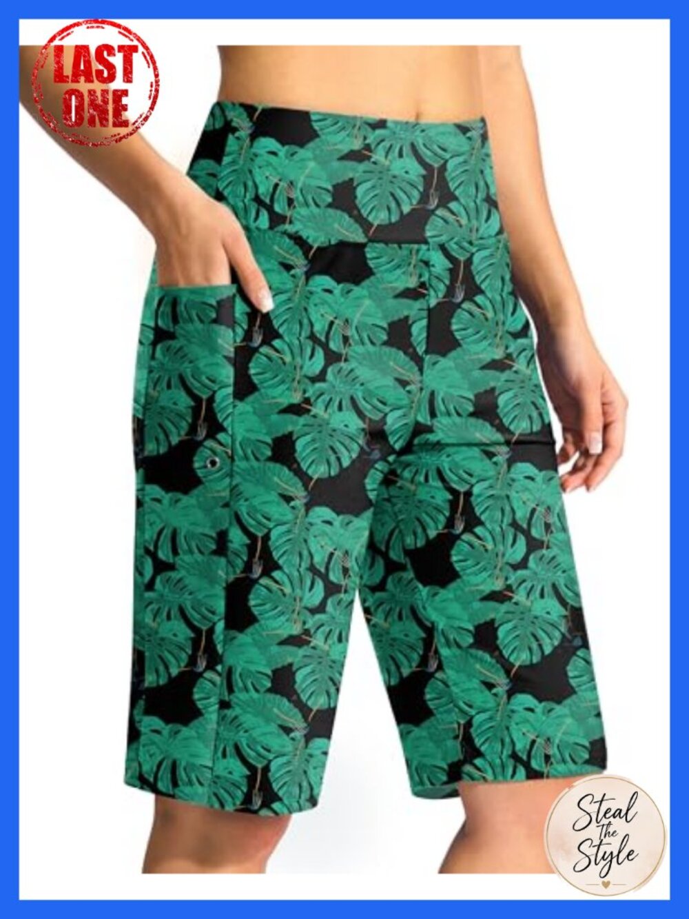 Women's 11" Long Swim Board Shorts with Liner & Pockets UPF 50+